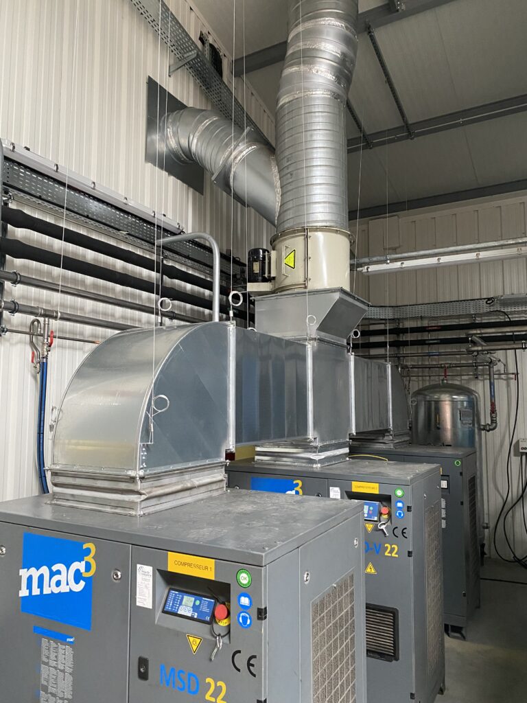 Réalisation VTF optimisation réseau air comprimé cuve compresseur industrie stockage MAC3