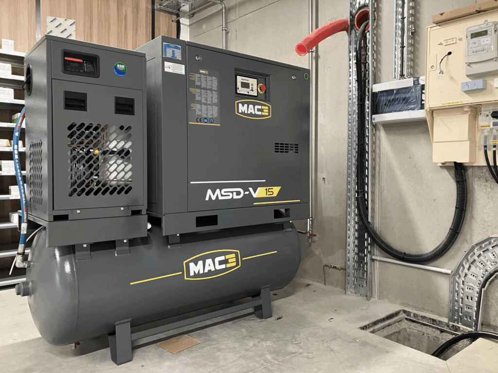 Compresseur compact réseau d’air comprimé industriel installation usine MAC3 Pole Air Industrie