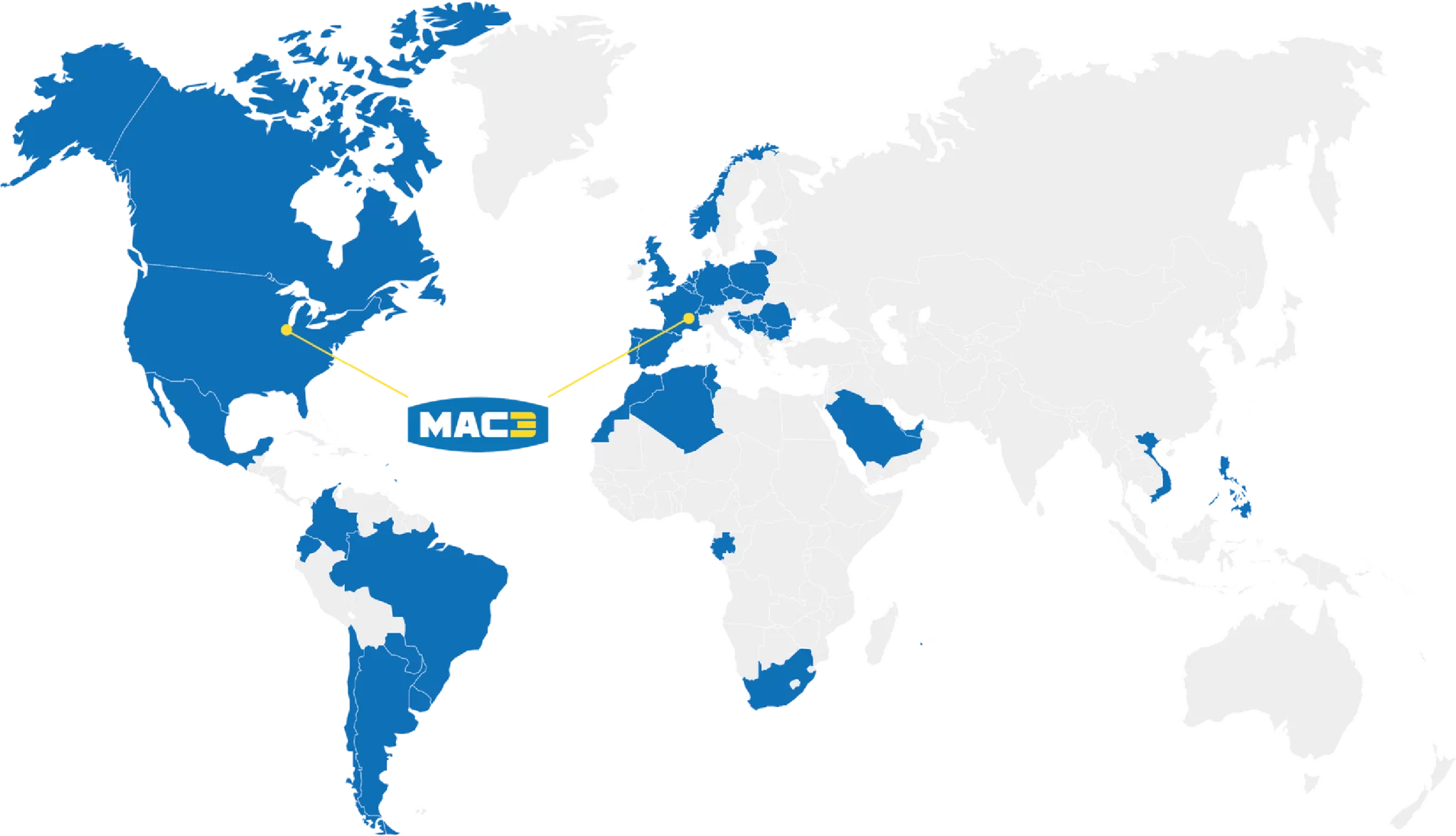 Déploiement mondial compresseurs industriels air comprimé usine réseau international