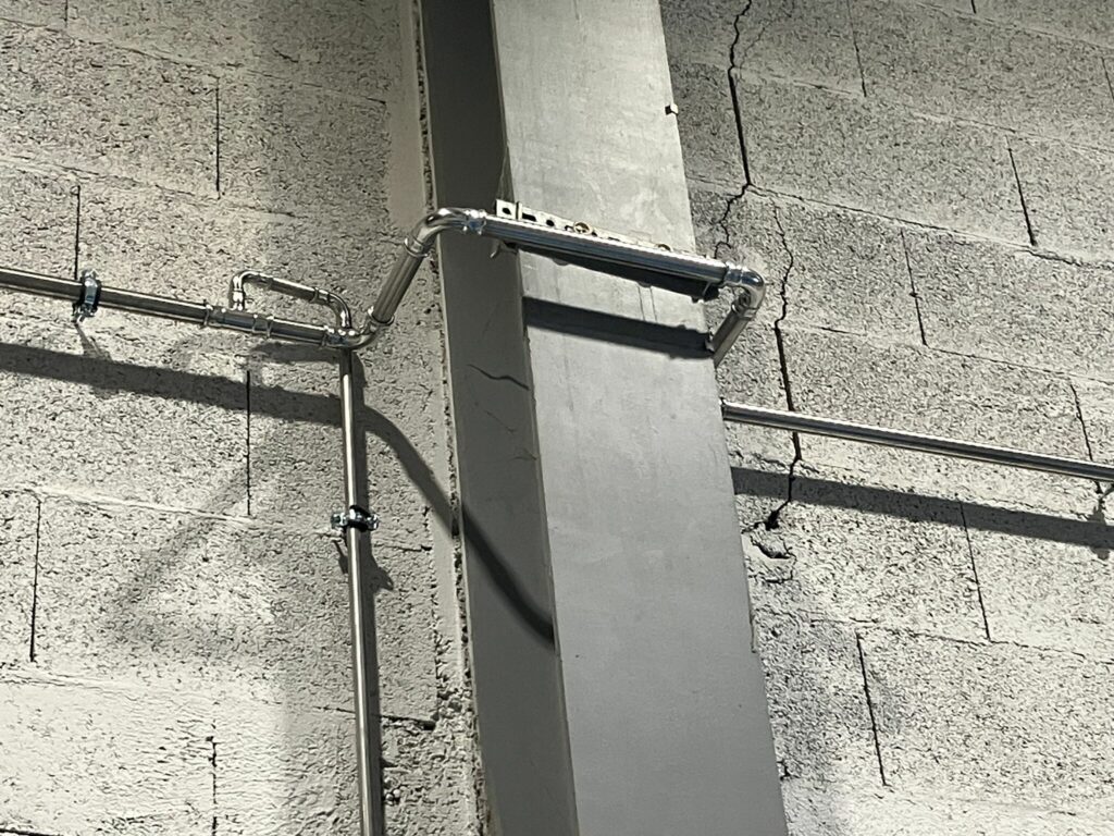 Réseau inox air comprimé avec système traitement air industriel