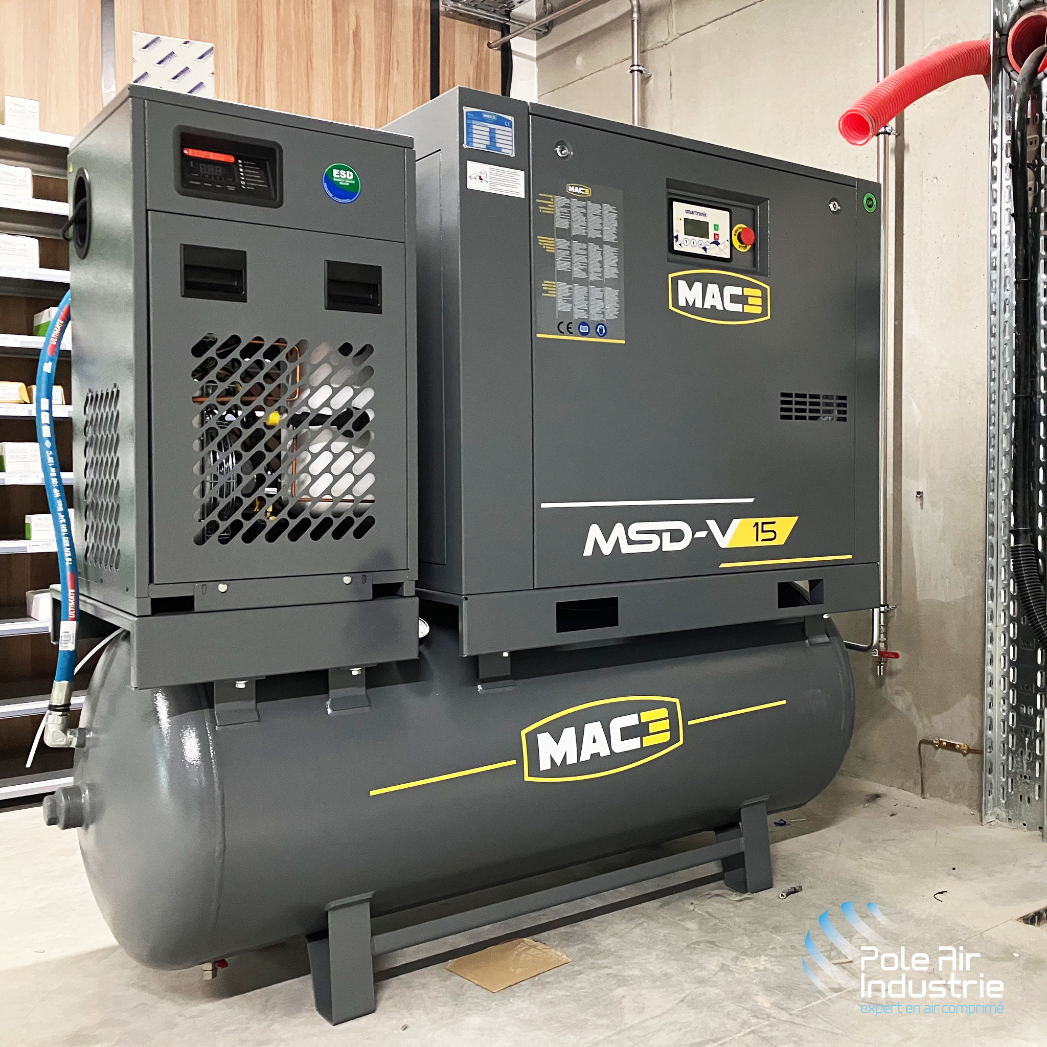 Installation industrielle complète de production d’air comprimé