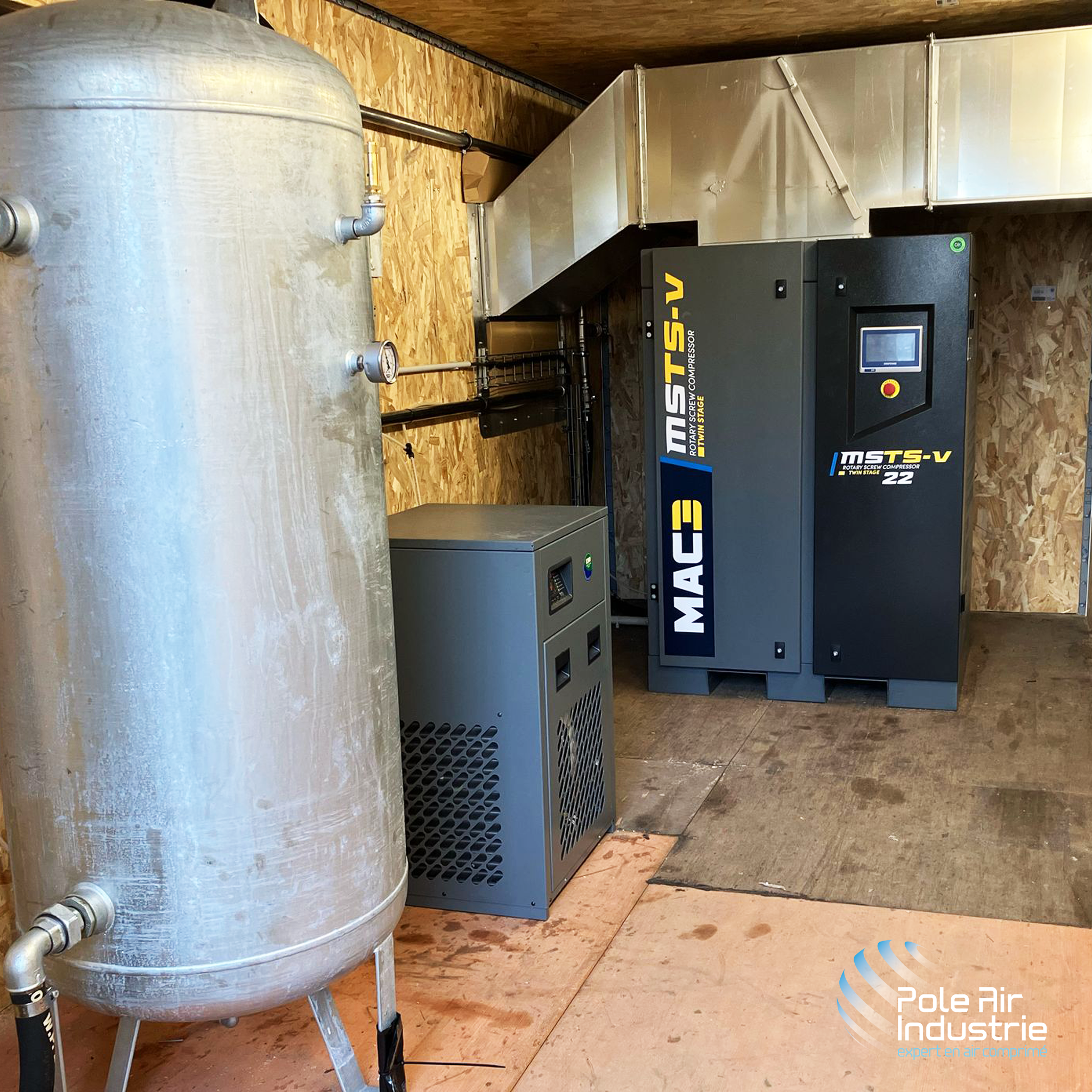 Contrôle qualité sur équipement d’air comprimé industriel