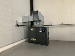 Système de récupération d’énergie sur compresseur air comprimé industriel en usine