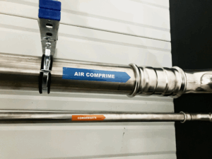 Réseau de distribution d’air comprimé industriel en usine