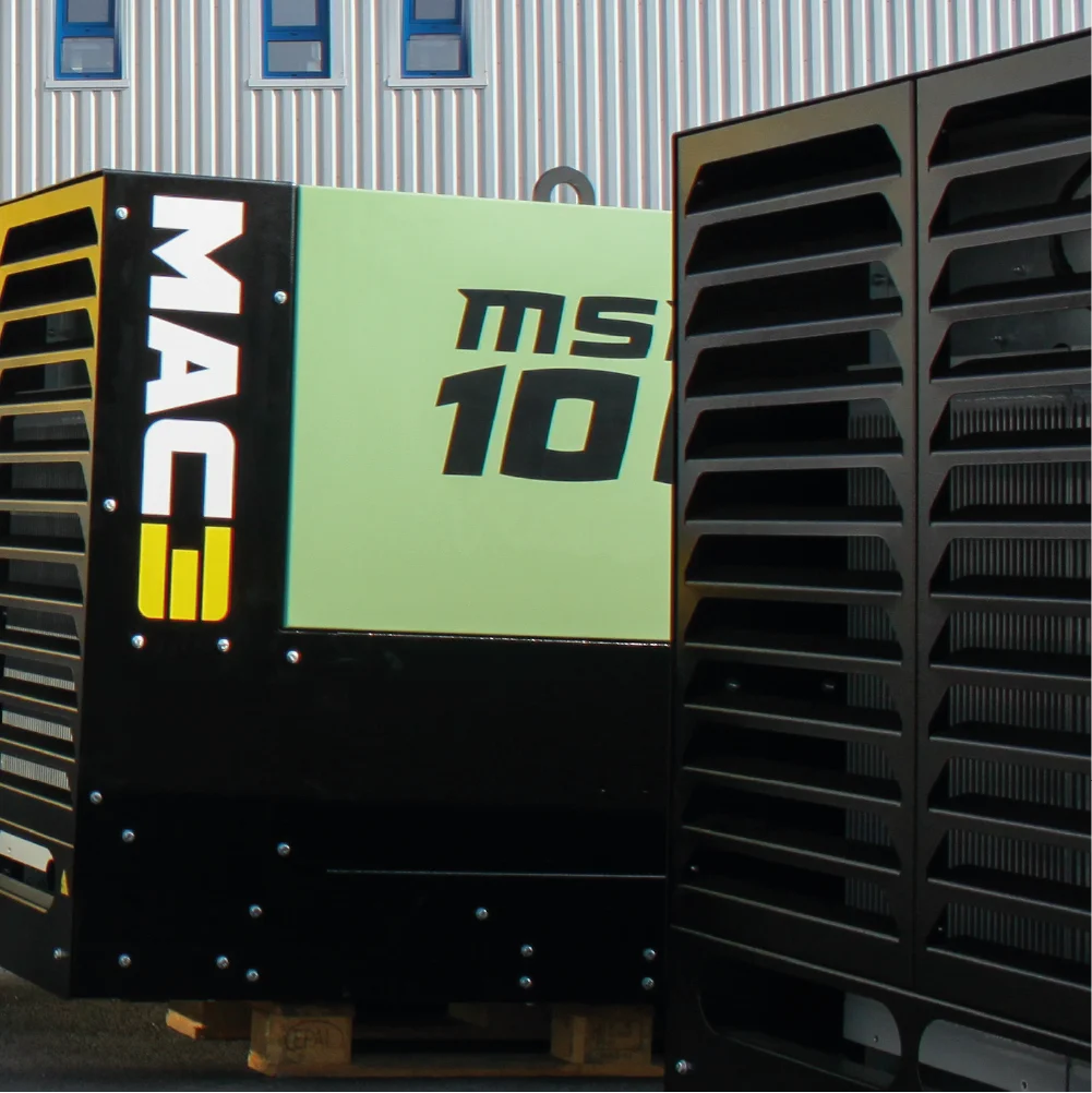 Installation MSP 10000 chantier BTP air comprimé outils pneumatiques construction