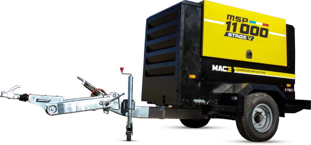 MSP 11000 compresseur chantier BTP air comprimé outils pneumatiques démolition construction