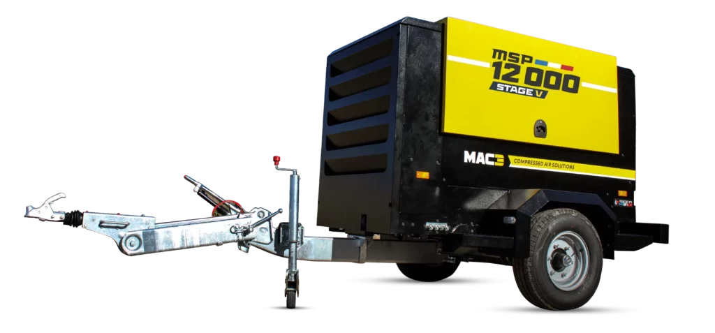 MSP 12000 compresseur mobile chantier air comprimé industriel travaux BTP