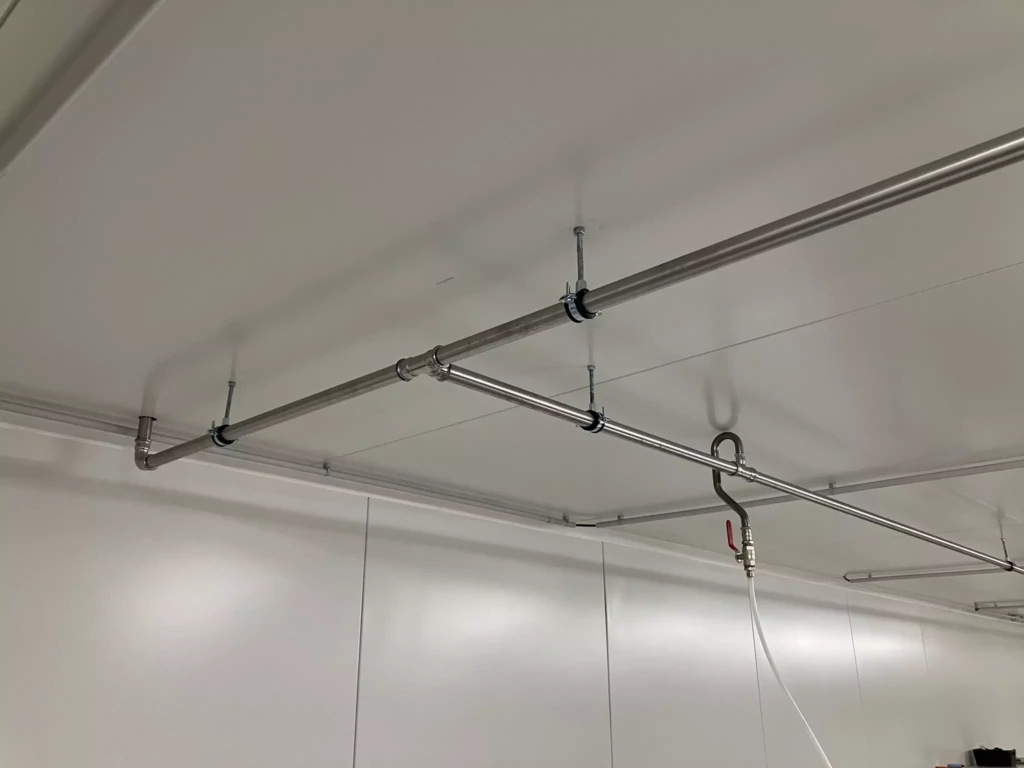 Réseau inox air comprimé industriel installation usine