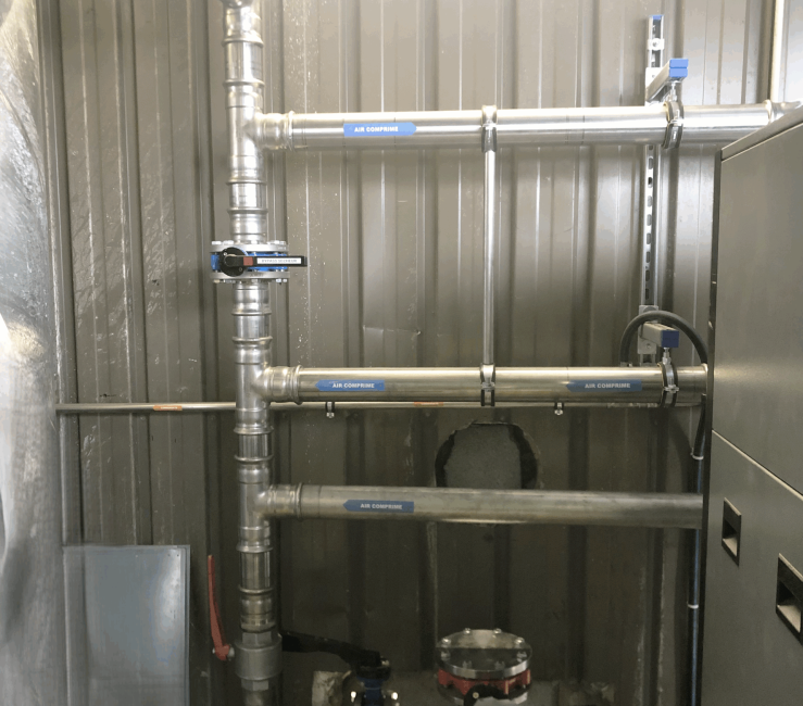 Maintenance réseau inox air comprimé industriel usine